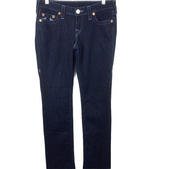 True Religion Denim - True Religion Straight Leg Dark Wash Jeans, 29
